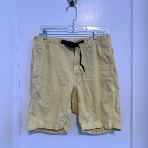 Gramicci Vintage Made In USA Hiking Outdoors Gorpcore Yellow Shorts Size M